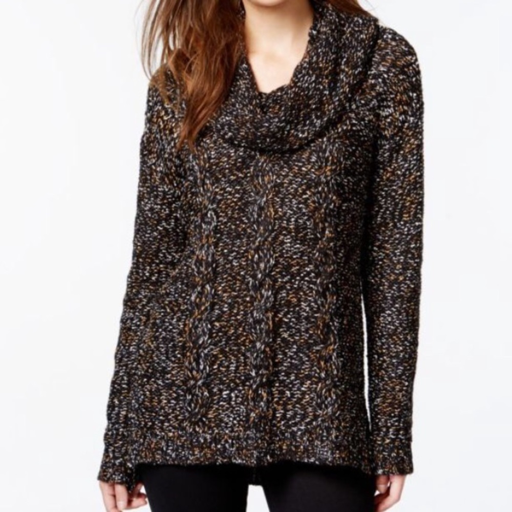 Kensie cowl neck speckled sweater